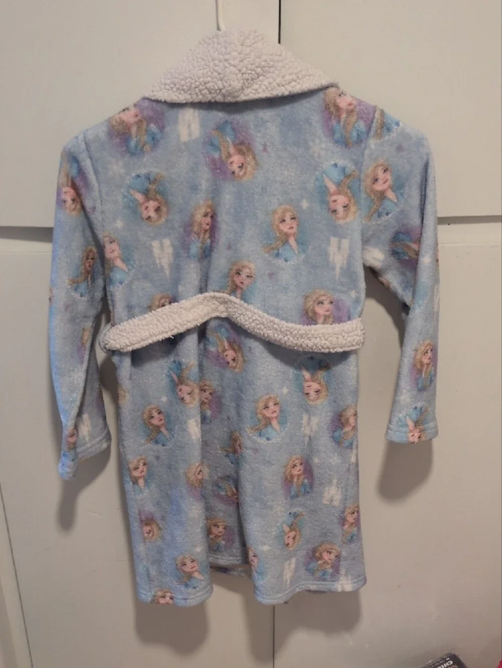 Girls' Light Blue Character Sherpa-Lined Fleece Robe